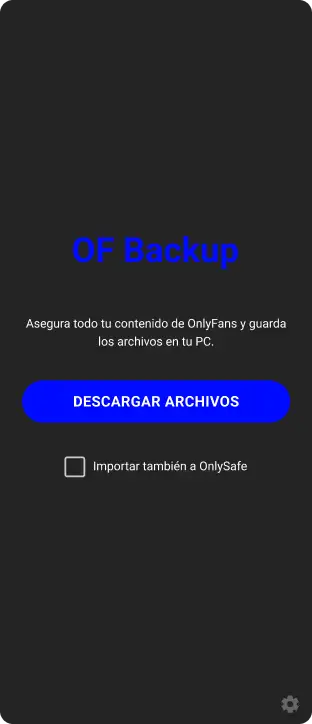 OF Backup screenshot